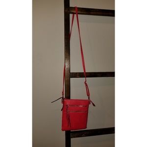 Red/orange crossbody purse